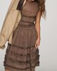 Damson Madder Drop Waist Ruffled Midi Dress - 2