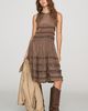 Damson Madder Drop Waist Ruffled Midi Dress - 3