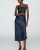 Damson Madder Elea Satin and Lace Midi Skirt - 1