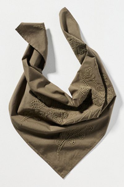 Damson Madder Embroidered Hair Scarf