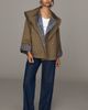 Damson Madder Jerry 100% Cotton Cropped Trench Coat Jacket - 3