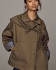 Damson Madder Jerry Cotton Cropped Trench Coat Jacket - 1