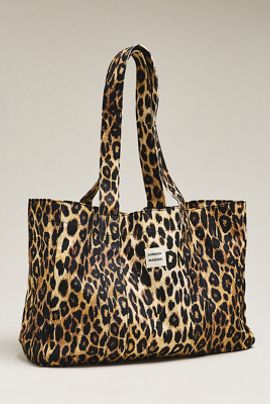 Damson Madder Leopard Print Canvas Tote