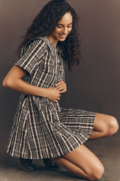 johnny was mini dress Calme Pleated Yoke Mini Dress