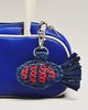 Damson Madder Raffia Fish Bag Charm - 1