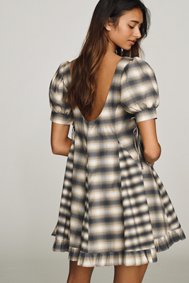 damson madder bora mini dress Damson Madder Bora Shirred Mini Dress