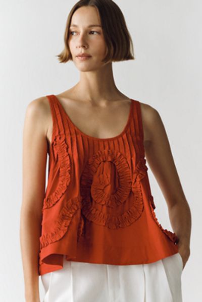 Damson Madder Stella Cotton Ruffle Tank Top