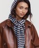 Damson Madder Tie Front Hooded Scarf - 1