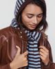 Damson Madder Tie Front Hooded Scarf - 3