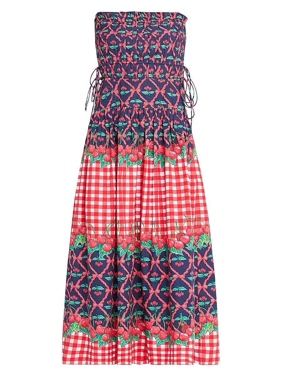 Damson Madder - Women's Este Floral Gingham Miniskirt