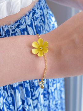 Dana Burton Chevron Flower Bracelet