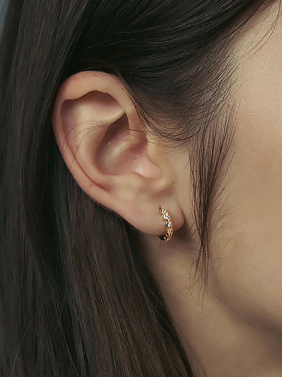Dana Burton Cubic Sequin One-Touch Earrings