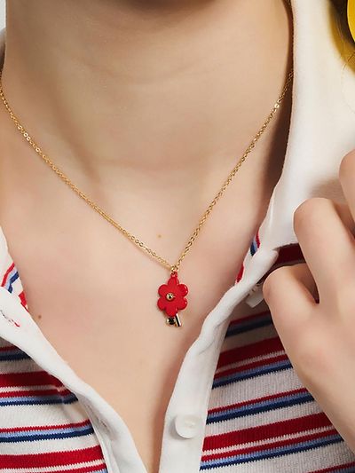Dana Burton Laura Blossom Tinted Flower Necklace