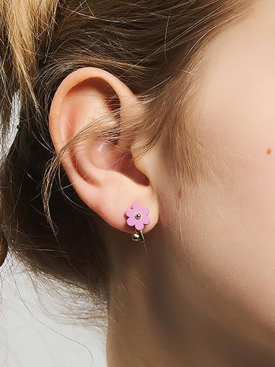 Dana Burton Laura Petit Blossom Tinted Flower Earrings