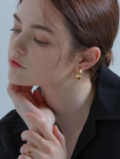 Dana Burton Nidor Flat Ring Earrings