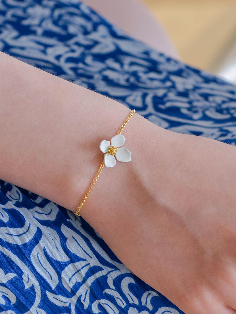 Dana Burton Petit Bianca Flower Bracelet