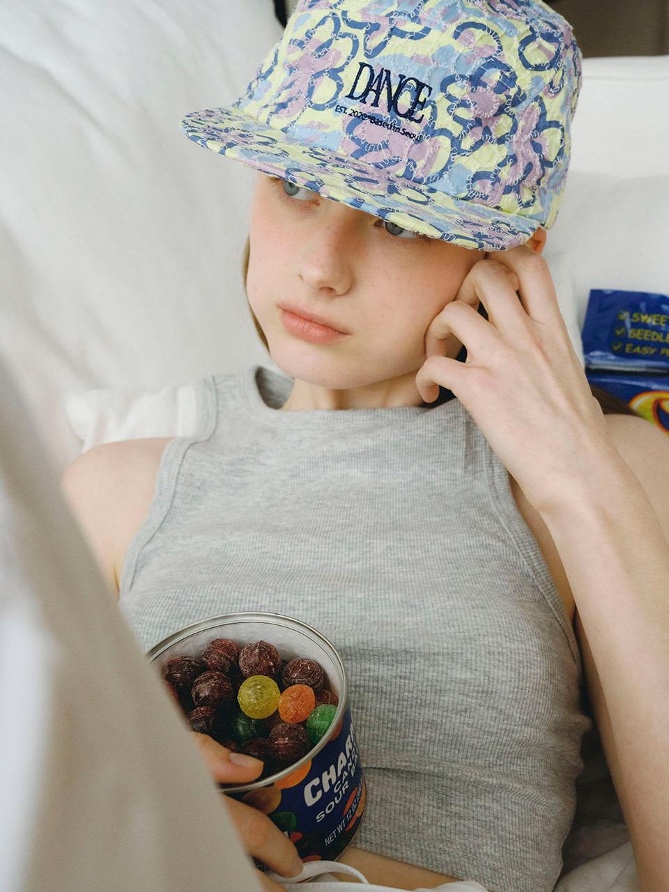 DANCING GRANDMA DANCE CAMP FLORAL CAPS [BLUE]