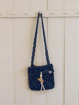 DANCING GRANDMA FLAP CROSS-BODY BAG [BLUE]