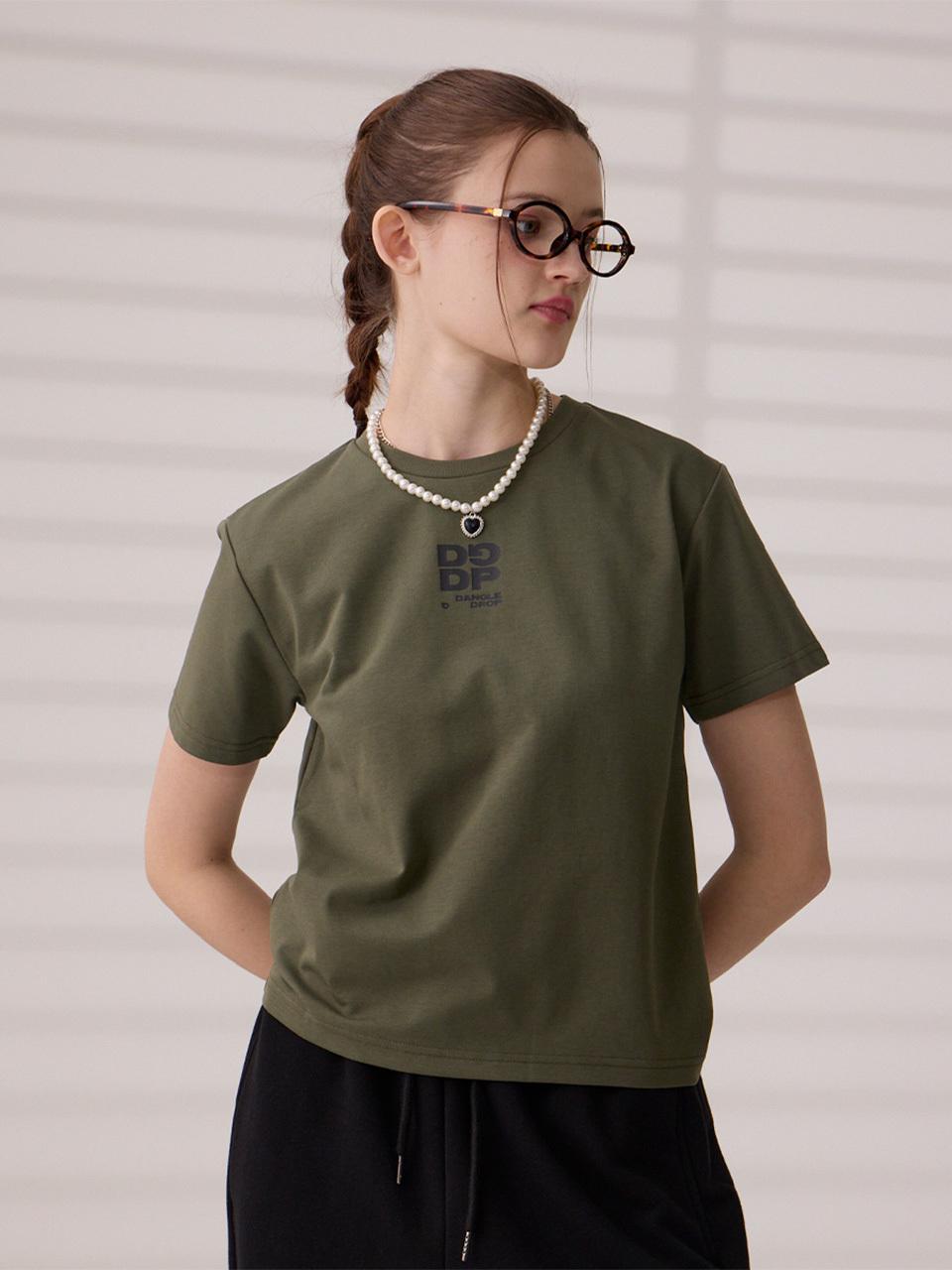 Dangledrop DGDP Square Semi-Crop Short Sleeve T-Shirt