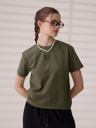 Dangledrop DGDP Square Semi-Crop Short Sleeve T-Shirt
