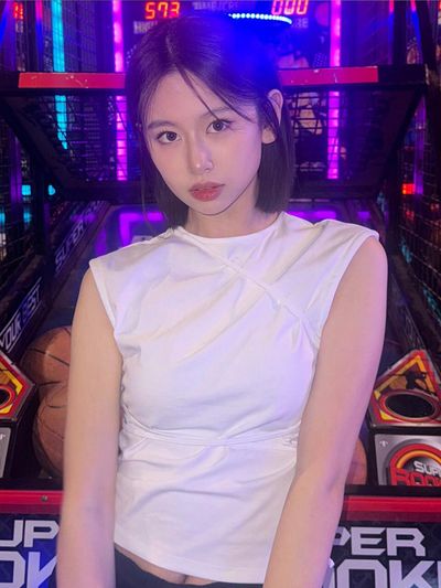 Dangledrop DGDP String Shirring Ribbon Short Sleeve Crop Top [3colors]