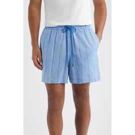 Daniel Buchler Daniel Buchler Pinstripe Cotton & Linen Pajama Shorts