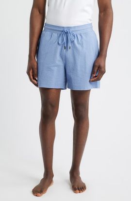 Daniel Buchler Daniel Buchler Pinstripe Seersucker Pajama Shorts