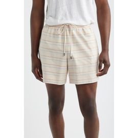 Daniel Buchler Daniel Buchler Washed Stripe Cotton Lounge Shorts