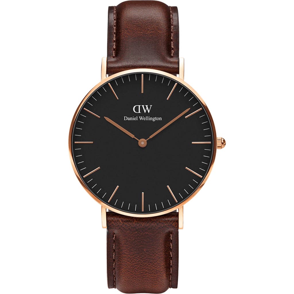 Daniel Wellington Daniel Wellington Classic Bristol Leather Strap Watch, 40mm
