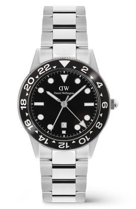 Daniel Wellington Daniel Wellington Iconic Ceramic Bezel GMT Bracelet Watch, 40mm