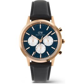 Daniel Wellington Daniel Wellington Iconic Chronograph Leather Strap Watch, 42mm