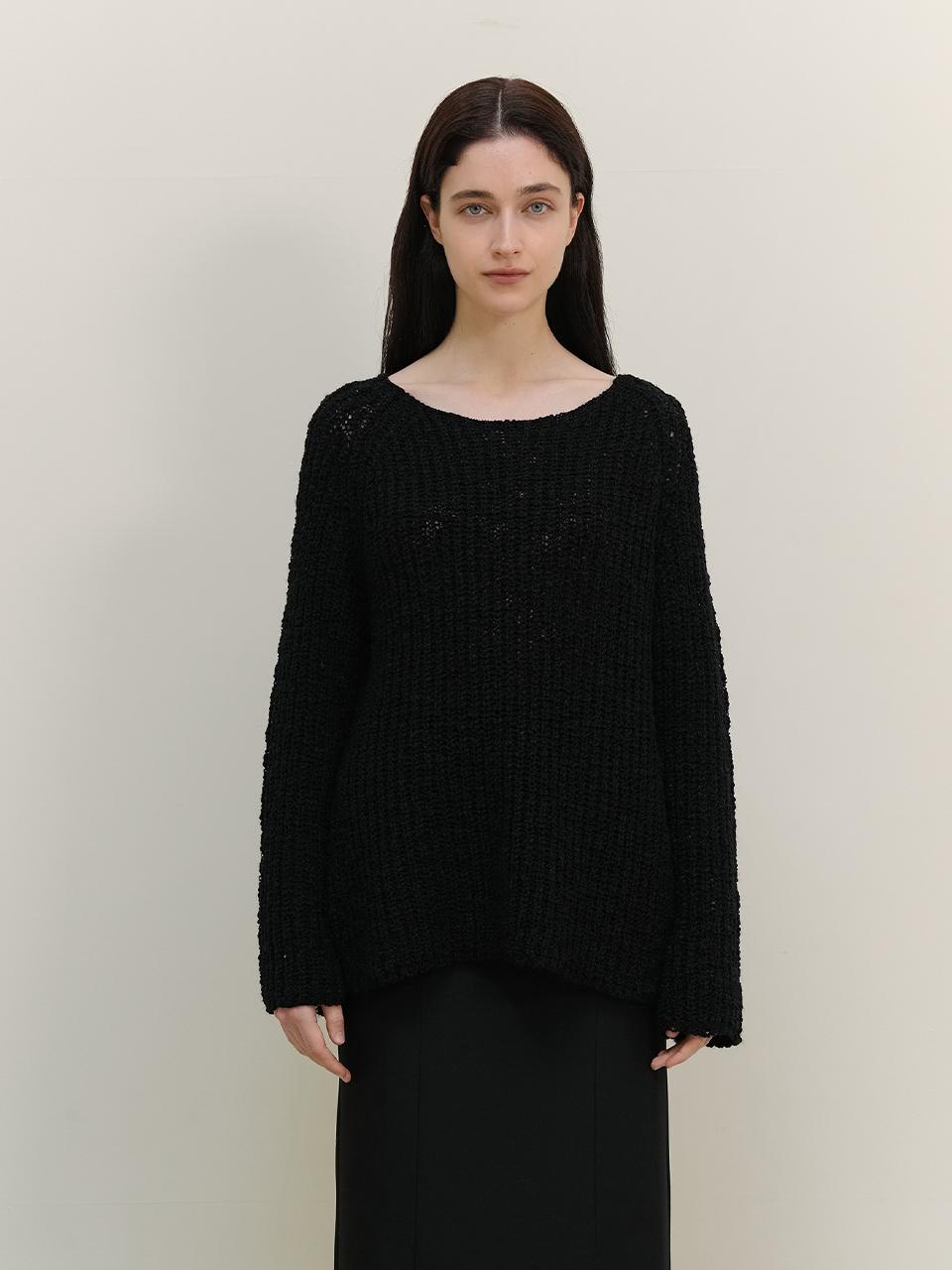 dankedir Round wave knit - Black