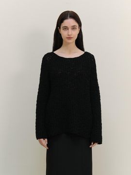 dankedir Round wave knit - Black