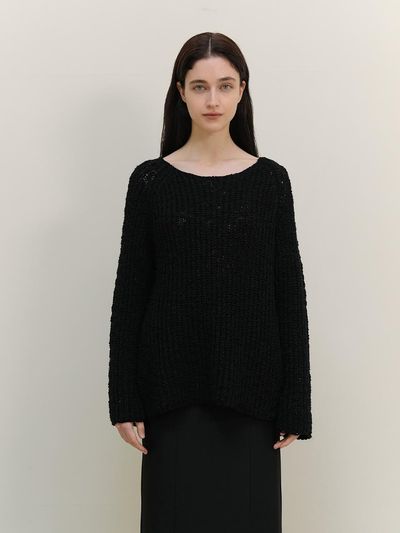 dankedir Round wave knit - Black