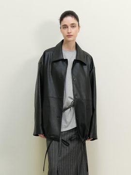 dankedir String Leather jumper - Black
