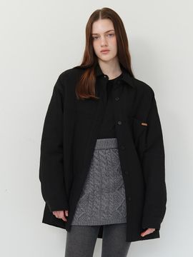 dankedir Wool Cable Double-Layered Mini Skirt [Gray]
