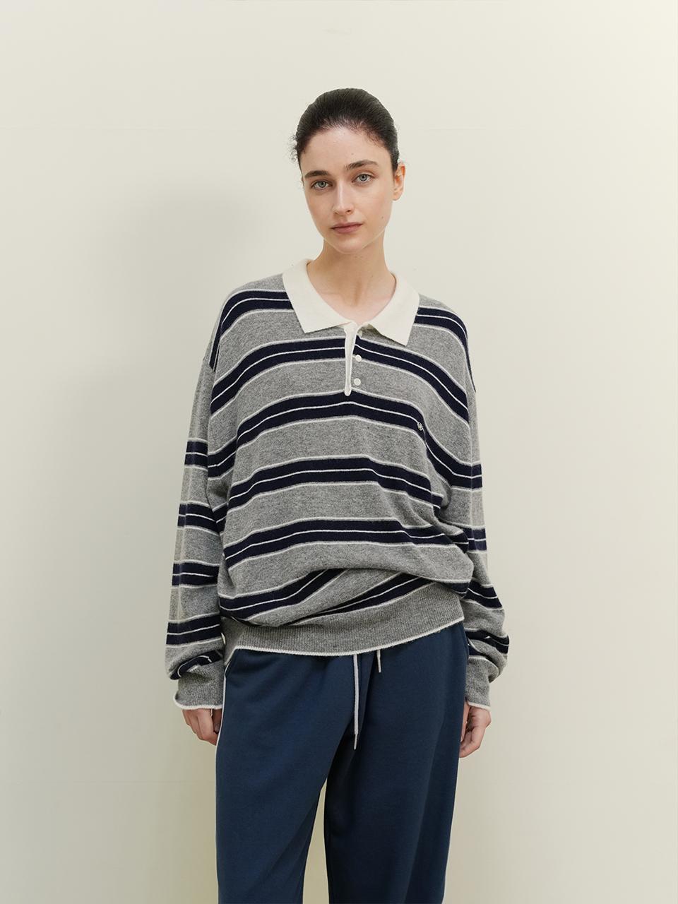 dankedir Wool Stripe loosefit knit - Navy