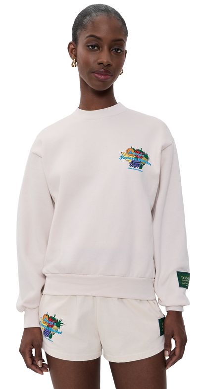 DANZY DANZY Farmers Market Crew Sweatshirt Cream