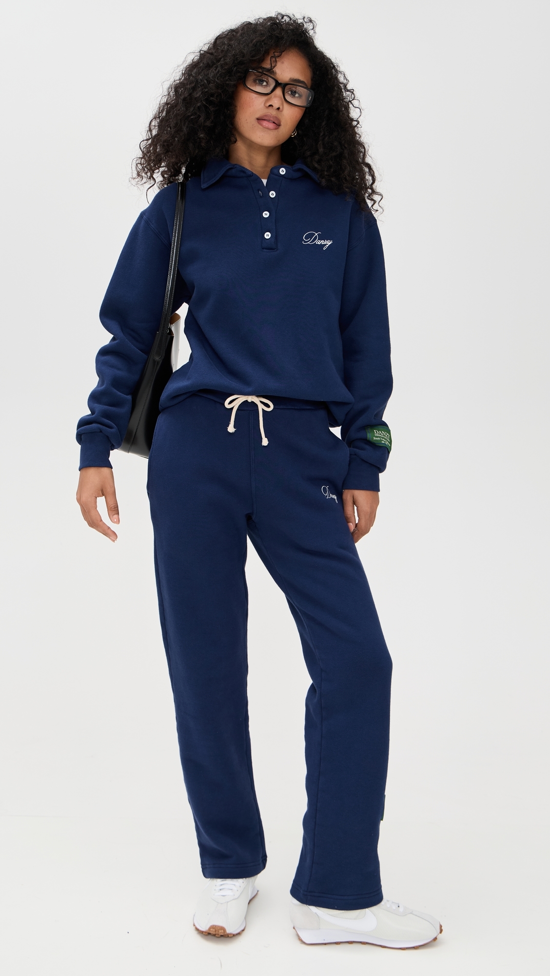 DANZY Fleece Straight Leg Pants Navy XL