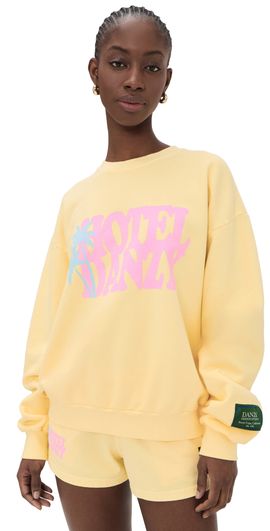 DANZY DANZY Hotel Danzy Crew Sweatshirt Yellow