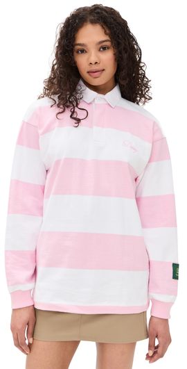 DANZY DANZY Signature Rugby Tee Pink/White
