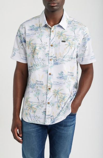 DARK SEAS DARK SEAS Eldora Tropical Print Short Sleeve Performance Button-Up Shirt