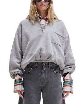 Darkpark Darkpark Alva Cropped Cotton Sweatshirt