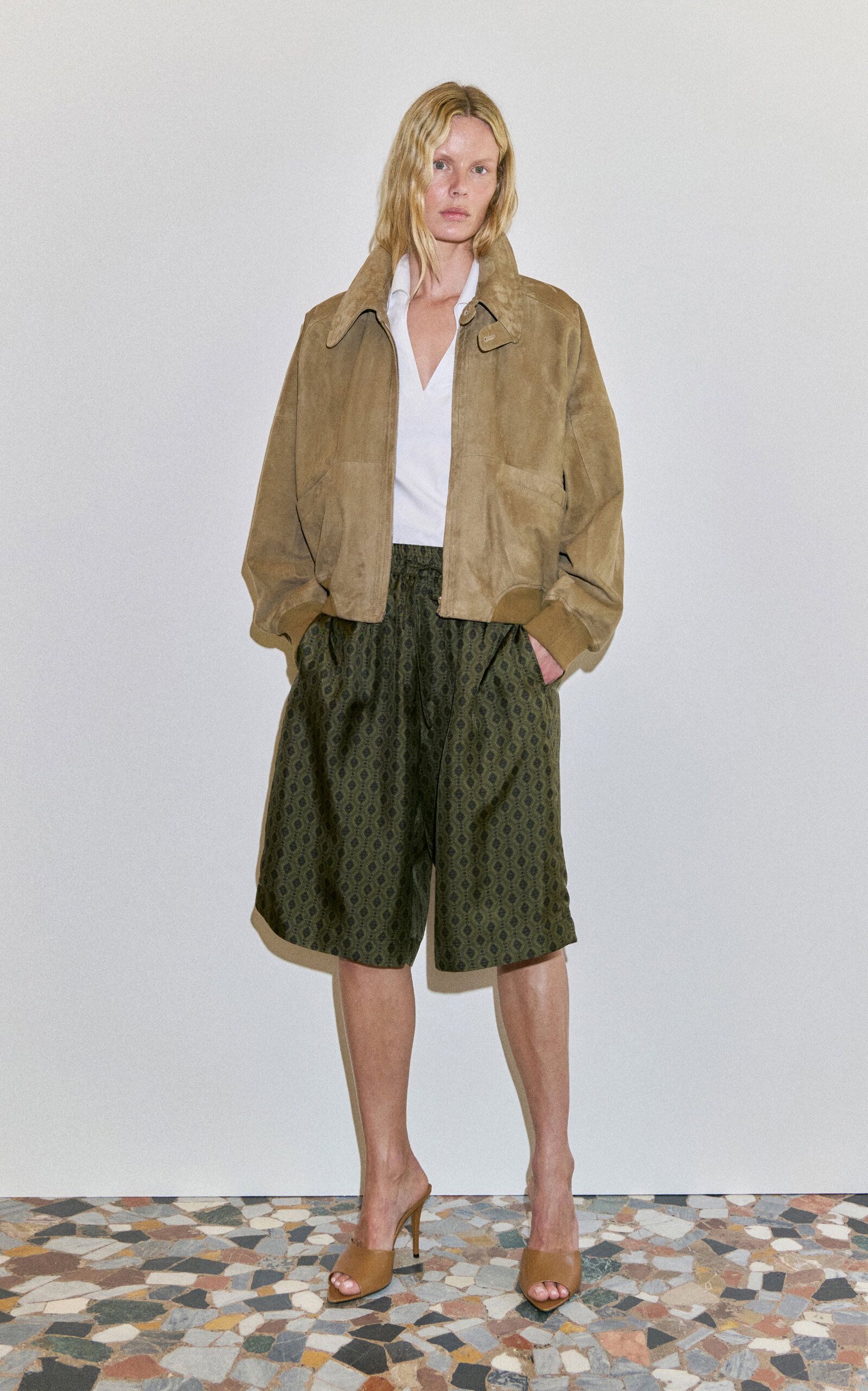DARKPARK DARKPARK Brad Printed Silk Jogger Shorts
