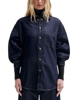 Darkpark Darkpark Button Front Long Sleeve Denim Shirt