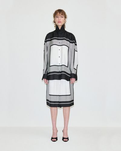 DARKPARK DARKPARK Camila Printed Silk Long Sleeve Shirt
