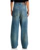 Darkpark Darkpark Cotton Fold Over Waist Wide Leg Jeans in Sand Wash - 3