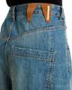 Darkpark Darkpark Cotton Fold Over Waist Wide Leg Jeans in Sand Wash - 5