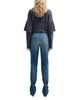 Darkpark Darkpark Cotton High Rise Embellished Cuff Straight Leg Jeans in Medium Wash Wrinkle - 3