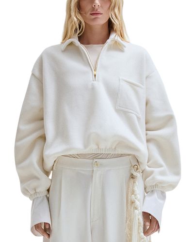 Darkpark Darkpark Cropped Collared Long-Sleeve Sweatshirt